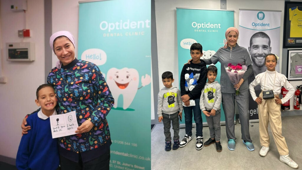 Happy children after successful dental appointments at Colchester family dental clinic